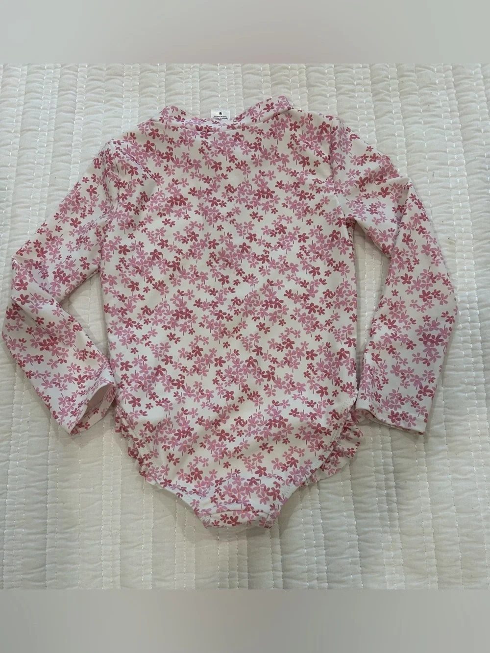 Carter’s Pink/Ivory One Piece Rashguard style Swimsuit Size 4T